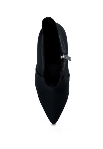 Lycra Block Ankle Boots