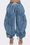 Urban Chic Drawstring Denim Cargo Pants