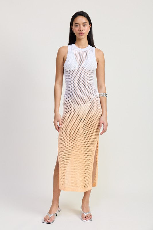 Open Back Crochet Maxi Dress