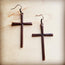 Copper Cross Earrings