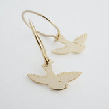 Magic Charm Dove Hoops