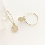 Magic Charm Smiley Hoops