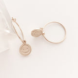 Magic Charm Smiley Hoops