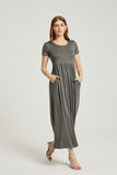 Charcoal Pockets Maxi Dress