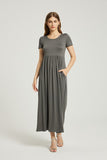 Charcoal Pockets Maxi Dress