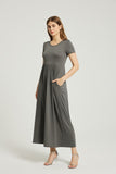 Charcoal Pockets Maxi Dress