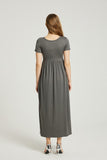 Charcoal Pockets Maxi Dress