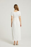 White Maxi Dress With Pockets