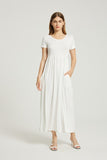 White Maxi Dress With Pockets