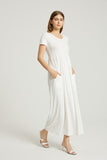 White Maxi Dress With Pockets