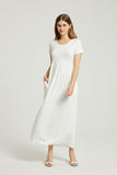 White Maxi Dress With Pockets