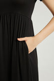 Black Pockets Maxi Dress