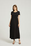 Black Pockets Maxi Dress