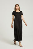 Black Pockets Maxi Dress