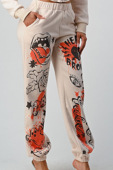 Graphic Arts Pants Set