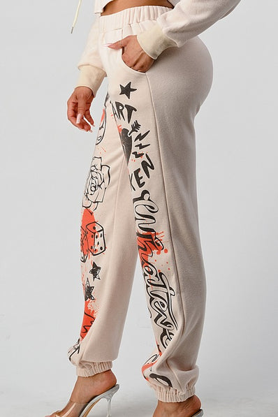 Graphic Arts Pants Set