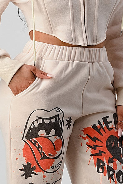 Graphic Arts Pants Set