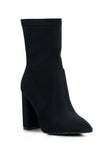 Lycra Block Ankle Boots