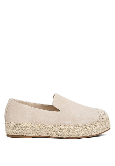 Ellerie Soft Suede Flatform Heel Espadrilles