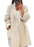 Knit cardigan with pockets