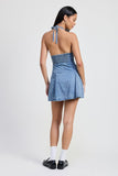 Halter Denim Mini Dress