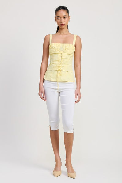 Pale Yellow Corsett Blouse