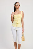 Pale Yellow Corsett Blouse