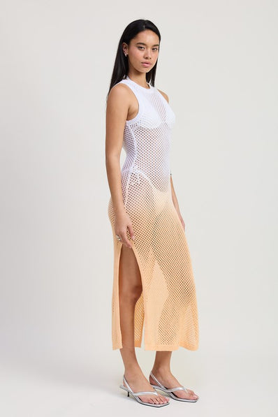 Open Back Crochet Maxi Dress