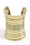 Textured Brass Open Cuff