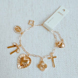 Big Heart 7 Charm Bracelet