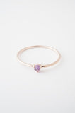 Amethyst Crystal Point Solitaire Ring