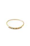 Rainbow Tiny Crystal Bezel Ring