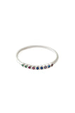 Rainbow Tiny Crystal Bezel Ring