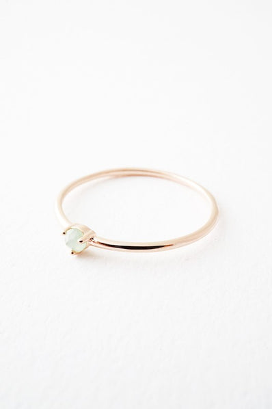 Jade Solitaire Crystal Orb Ring