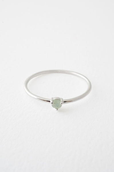 Jade Solitaire Crystal Orb Ring