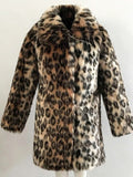 Leopard Print Faux Fur Coat