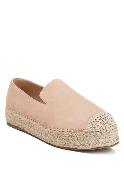 Ellerie Soft Suede Flatform Heel Espadrilles