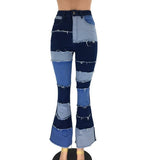 High Waist Patchwork Pants