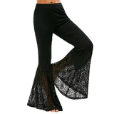 Black Lace Flare Pants