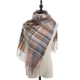 Tassel Plaid Scarf