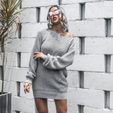 Retro Pullover Sweater Dress