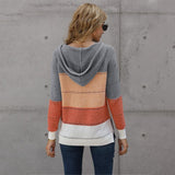 Hooded Color Block Sweater