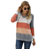 Hooded Color Block Sweater