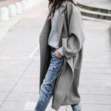 Double Breasted Long Trench Coat