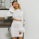 White Lace 2Pcs Skirt Set