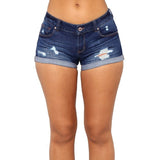 Mid-Waist Denim Shorts