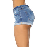 Mid-Waist Denim Shorts