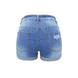 Mid-Waist Denim Shorts