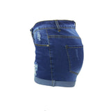 Mid-Waist Denim Shorts