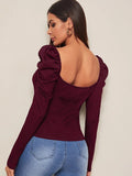 Elegant Ribbed Knit Top